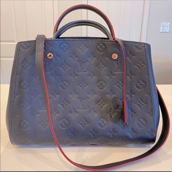 Louis Vuitton Montaigne Empreinte MM Marine Rouge - Picture 2 of 8